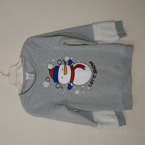 Forever Me Women's Size 14/16 Snowman Sweatshirt